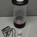 Jellyfish Lamp LED Mood Night Light with 7 Color Changing, Remote Control Large Jellyfish Aquarium Tank Night Light to Decorate Home Office, Gifts for Kids Teens Adults, 5.12" Dia x 11.42" H (Black)