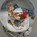 Revolving Christmas Train Snow Globe  Color-Changing LED Music Box, 3D Christmas Tree Base, Hand-Painted Winter Scene, for Kids & Adults