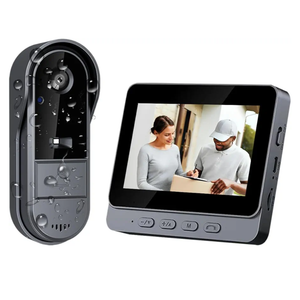 Doorbell Camera Wireless No Subscription 1080P, Waterproof Door Bell Camera with Monitor Screen Free Storage NO WiFi and APP Needed, Video Intercom Two-Way Audio, 170° View Angle,Night Vision