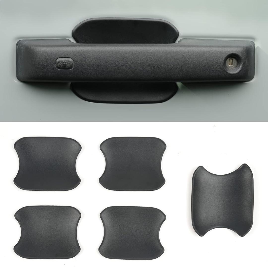 Car Door Bowl Scratch Protector for Ford Bronco, Exterior Door Handle Bowl Cover Protection Trim Accessories Compatible with Ford Bronco 2021 2022 2023 2024 4 Doors, Black, ABS Plastic