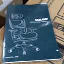 COLAMY Ergonomic Mesh Office Chair with Footrest, Executive High Back Computer Desk Chair with Wide Headrest and Adjustable 3D Arms, Fixed Tilt Lock and Lumbar Support (Black) (5188-black-new)