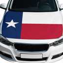 Texas State Flag Car Hood Cover 4X5 Ft Polyester Elastic Fabrics, Universal Fit for Car, SUV, or Van