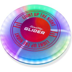 GlowCity Glider LED Glow-in-The-Dark Flying Disc