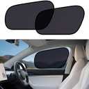 Car Window Shades for Tesla Model Y | Semi-Transparent Front Window Sunshades | UV Protection & Privacy | Custom Fit for Model Y | No-Adhesive Easy Install​​