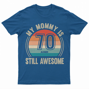 My Mom Is 87 And Still Awesome 87th Birthday Vintage Retro T-Shirt, Medium