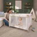 Dream On Me Zodiak Portable Playard, Compact for Travel, Carry Bag, Beige