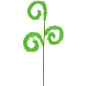 TBD 6Pcs Green Furry Christmas Ornaments Christmas Decorations Christmas Tree Toppers Picks, Green Fuzzy Plush Twigs, Bendable Tree Decor