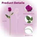 12pcs Purple Roses Artificial Flowers, Realistic Silk Velvet Fake Flowers with Long Stems for Valentines Day Wedding Bouquets Home Decoration Party & DIY Floral Arrangements (Purple)
