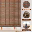 51" x 72" Bamboo Roman Shades, Blackout Window Blinds