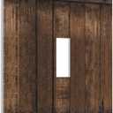Rustic Brown Wood Barn Door Farmhouse Light Switch Cover Plate Single Toggle 1 Gang Wall Plate Country Decorative Electrical Faceplate for Kitchen Home Decor Accessories 5" x 3"