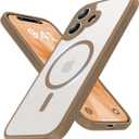 Magnetic for iPhone 17 Case [Full Camera Protection][Military-Grade Protection][Compatible with MagSafe] Shockproof Protective Slim Phone Case for iPhone 17, Brown