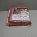 ZOBER Christmas Ornament Storage Box - Stores 128 Ornaments W/ 2 Sided Zipper - Flexible Plastic Christmas Ornament Storage Containers - 3 Inch Cube Compartments - Red