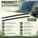 Priprilod Front Windshield Molding Compatible with Dodge Ram 1500 2009-2022