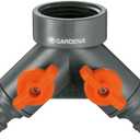GARDENA (36938) Garden Hose Y-Valve With Flow Control Valves, Connect 2 Hoses to 1 Tap, Made in Germany