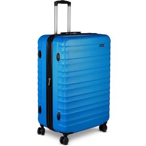 Amazon Basics 30" Hardside Large Checked Luggage, Expandable For Up to 15% More Space, With Scratch-Resistant Surface, Four Multi-directional Wheels, Telescoping Handle, Light Blue