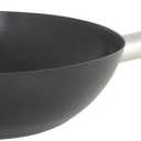 IMUSA 9.5in Carbon Steel Nonstick Wok with Cool Touch Handle, Black