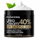 Urea Cream 40 Percent for Feet - Foot Cream for Dry Cracked Heels, 2% Salicylic Acid for Callus Remover, Maximum Strength Repair Skin, Soft & Smooth 40% Urea Lotion Moisturizer Elbows Hands Knees