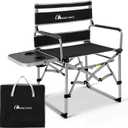 MOON LENCE Directors Camping Chair, Heavy Duty,Oversized Portable Folding Chair with Side Table for Beach, Fishing,Picnic,Lawn,Outdoor Event