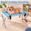 Dog Grooming Hammock Stand, Foldable Pet Bath Hammock with Mesh Sling