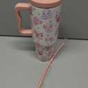 Axolotl Tumbler 40 Oz, Axolotl Gifts For Women, Cute Axolotls Tumbler With Handle, Birthday Gifts For Axolotls Lovers, Pink Insulated Tumblers Cup, 1 Pack