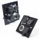 2PCS USB 3.1 Type C Panel Mounting Waterproof Connector, IP67 24 Pins Female to Female PA6BG33 Housing Double Head Adapter with Waterproof/Dust Cap
