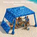 AMMSUN Portable Beach Cabana, 8'8' Beach Canopy, Easy Set up and Take Down | Foldable Beach Tent, Aluminum Structure, Family-Sized Shade, Wind-Resistant UPF50+ Fabric, Sandbag Anchors, Privacy Side Wall