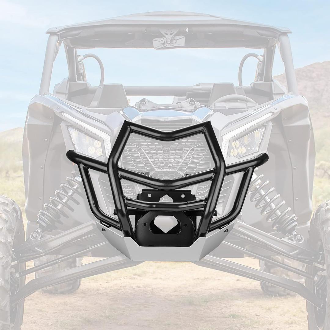 KEMIMOTO X3 Front Winch Bumper Compatible with Can-Am Maverick X3 and Max Turbo R RR 2017-2025 Heavy Duty Bumper OEM Replace #715002878
