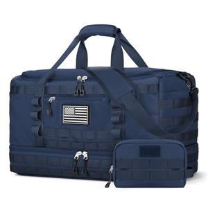 ETRONIK Travel Bag for Men Women, Gym Bag & Tactical Duffle Bags for Travel, Carry on with Toiletry Bag and Shoe Compartment, Weekender Overnight Trip with Wet Pocket for Workout Medical, Blue, Size: Medium