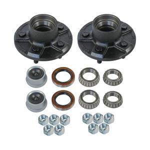 JDMSPEED Trailer Idler Hub Kits 5 on 4.5" for 3500 lbs Axle 1/2"-20 Thread 22017K Set of 2