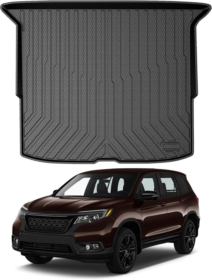 Mixsuper Custom Fit Cargo Liner for 2019-2023 Honda Passport All Weather Rear Trunk Liner Cargo Mat Black