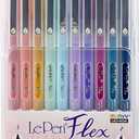 Marvy Uchida Le Flex 10 Piece Set Writing Pen, Pastel Colors
