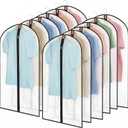 12 Pack Garment Bags 60 * 100cm, 40in PEVA Translucent Garment Covers, Suit Storage Bags, Dress Organizer Bags Used To Protect Shirts, Winter Coats, Jackets