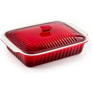Large Baking Dish with Lid, 5.5 Quart, 13.5x9 inch
