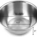 Fox Run Large Stainless Steel Mixing Bowl, 6.25-Quart, 11.75 x 5.5 inches, Metallic