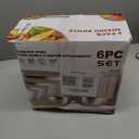 Mixing Bowls with Lids Set, 6 Piece Stainless Steel Nesting Storage Bowls for Kitchen, with 3 Grater Attachments & Non-Slip Bottoms, Size 5.5,3.5,2.5,2.1,1.5,1.1 QT (Khaki)