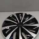 ABX Hubcap Wheel Covers Hub Caps 16 Inch Set of 4 Black & Silver Universal Wheel Rim Cover R16 Stylish Car Decor Wheel Covers for Toyota Camry Nissan Mazda (Black-A1, 16 inch)