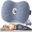 Knee Pillow for Side Sleepers - Leg Pillow for Side Sleeping, Memory Foam Knee Pillows for Back Hip Pain, Spine Aligning, Sciatica, Surgery Recovery (Misty Blue-regular)