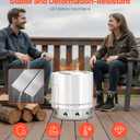VEVOR Fire Pit Stand for Solo Stove Bonfire,19.5 Inch Smokeless Fire Pit Ring,Stainless Steel Fireplace Stove Ranger Support Frame Accessory, Portable Outdoor Camping Holder Tools for Fireplace