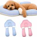 Dog Calming Pillow, Chin Rest Cushion for Senior Dogs, (Blue), Designed for small to medium breeds at approximately 25.6 inches (65 cm)