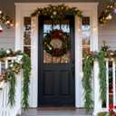 2pcs 6ft Christmas Garland, Artificial Norfolk Pine Garland, Real Touch Greenery Garlands for Mantle, Cedar Garlands for Christmas Decorations Indoor Outdoor (6 FT)