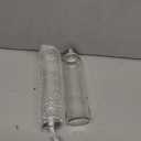 Duocesica 2 Packs Glass Water Bottles with Lid Clear Juice Bottles Reusable Bottle with Stainless Steel Cap Glass Cups Liquid Storage Containers for Juicing Beverage Refrigerator Travel-18oz