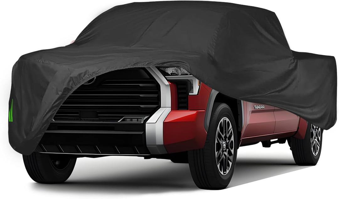Proadsy Car Cover Compatible with Tundra 2016-2024 2025 2026 CrewMax with 5.5ft Windproof All Weather Waterproof Sun Rain UV Dust Snow Protection Outdoor Covers