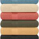 KAHAF COLLECTION Pack of 6 Bath Towels Set 27 x 54 Inches, 100% Cotton, Larger & Lighter Weight, Quicker to Dry, Super Soft and Absorbent, Perfect for Bathroom (Multicolor, Pack of 6 (27''x54'')