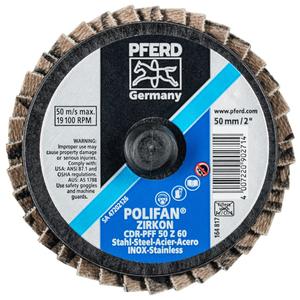 PFERD 42925 Combidisc Quick Change Disc, Type CDR, Zirconia Alumina, 2" Diameter, 60 Grit, 19100 RPM (Pack of 10)