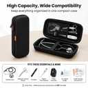 Hard Stethoscope Case for 3M Littmann Classic III, Cardiology IV, Black | Large Protective Zipper Carrying Case Bag for MDF, ADC Stethoscopes, Doctor, Nurse Essentials, Medical Accessories