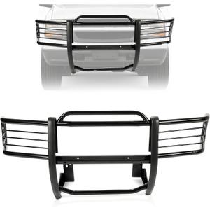 Brush Guard Compatible with 1998-2004 Chevrolet S10/Blazer GMC Jimmy/Envoy/Sonoma Isuzu Hombre Oldsmobile Bravada Powder Coated Grille Guard