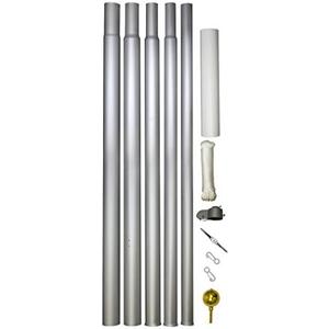 Valley Forge Flag TSRAFP Tapered Sectional Aluminum Flag Pole Ground Flagpole Set, 20'