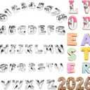35 Pcs 3 Inch Large Size Alphabet & Number Sandwich Cookie Cutters Sets Funny Metal Baking Tool Stainless Steel Letters Biscuits Mold Home Party Supplies