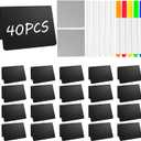40 Pack Food Labels for Party Buffet - Mini Chalkboard Signs - Food Tags for Party Buffet - Catering Supplies Buffet Display, 3x4 Inches, Easy to Write and Wipe