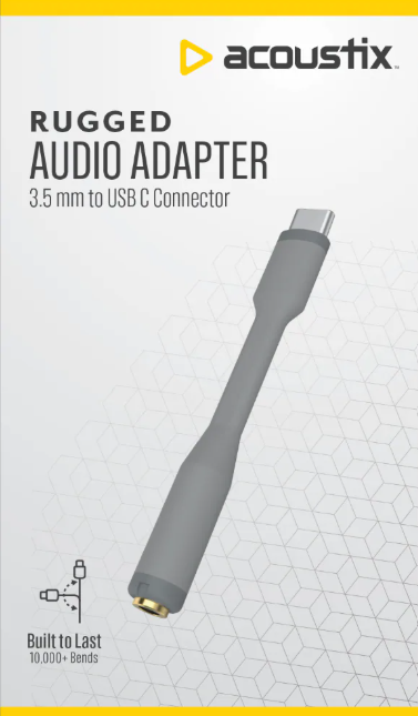 2 x Rugged Auto adapter 3.5 mm to USB c connector